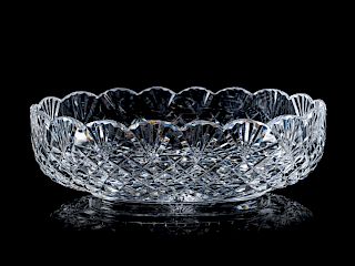 A Waterford Cut Glass Bowl<br>Width 10 7/8 inches