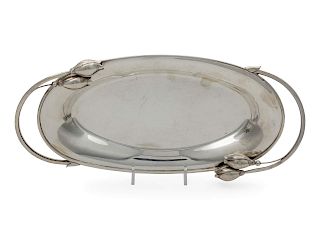 An American Silver Bread Dish<br>19.43 ozts. Widt