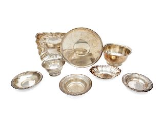 A Group of Eight American Silver Bowls<br>Various
