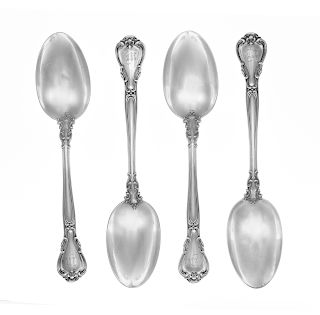 A Group of Four American Silver Serving Spoons<br