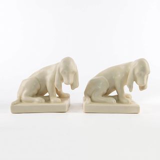 PAIR OF ROOKWOOD POTTERY HOUND BOOKENDS SHAPE 2998