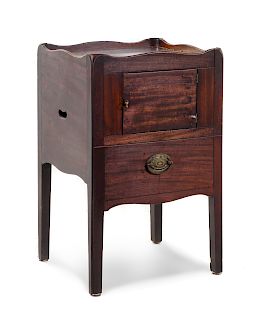 A Georgian Style Mahogany Commode Cabinet<br>19TH