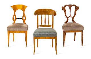 Three Biedermeier Side Chairs<br>Each Circa 1840<
