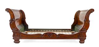 A French Provincial Day Bed<br>MID 19TH CENTURY<b