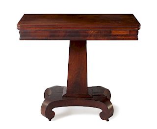 An American Empire Mahogany Game Table<br>MID-19T