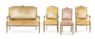 A Louis XVI Style Painted Parlor Suite<br>LATE 19