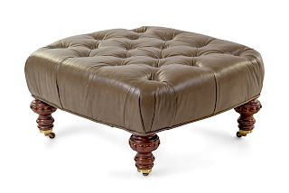 A William IV Style Upholstered Ottoman<br>20TH CE