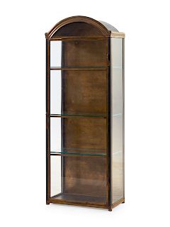 A French Steel, Brass, and Glass Vitrine<br>Height