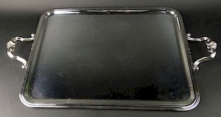 Christofle Silver Plate Rectangular Tray With handles