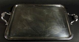 Christofle Silver Plate Rectangular Tray With handles