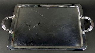 Christofle Silver Plate rectangular Tray With Handles