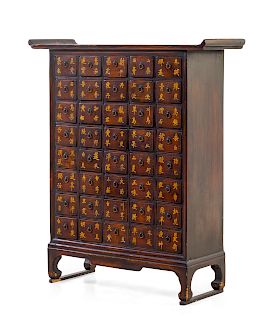 A Chinese Export Apothecary Cabinet<br>20TH CENTU