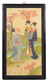 A Japanese Scroll<br>20TH CENTURY <br>Three Ladie