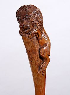Folk Art Lion Cane