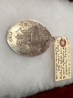 OLD 1789 George Washington Sterling Silver Peace Medal, 1789