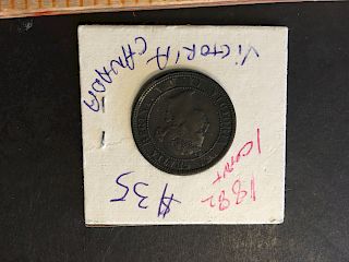 1882 Canadian large cent 