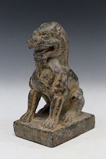 Chinese carved stone lion.