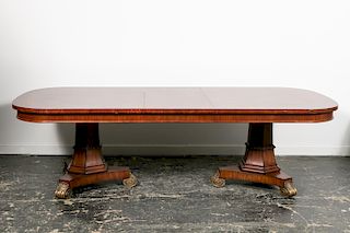 Maitland Smith Style Dining Table with Leaf