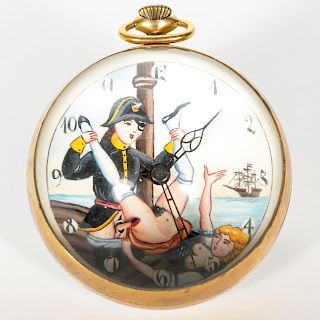 Erotic Tellus Maritime Theme Glass Ball Desk Clock