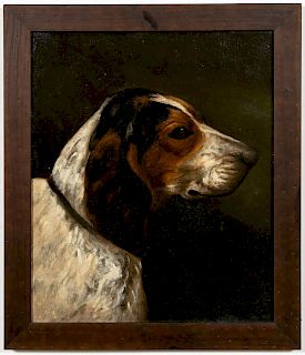 Attributed To Alexander Pope Jr, Beagle Portrait