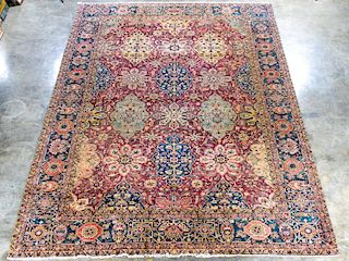 Handwoven Indo-Tabriz Carpet, 17' 5" x 11' 10"