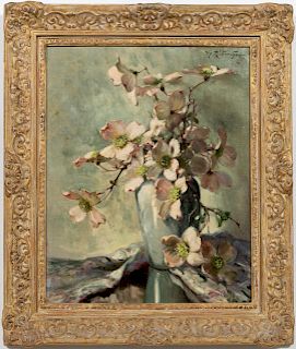 Volney Allan Richardson, Floral Still Life, Oil