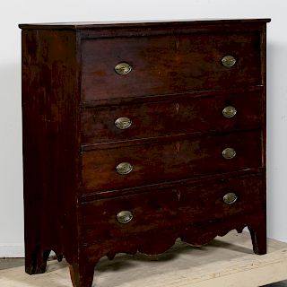 Southern Federal Walnut Chest of Drawers