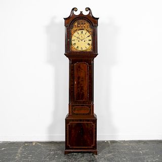 19th C. Mahogany Scottish Masonic Tall Case Clock