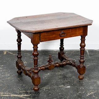 19th C. English William and Mary Turned Leg Table