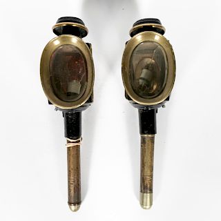 Pair, English 19th Century Carriage Lamps