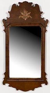 18th Century, Queen Anne Mahogany Wall Mirror