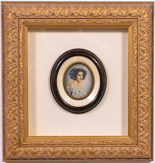 Framed Portrait of Woman on Celluloid