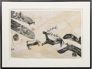 Nall "Le Chasse" Figural Animal Etching, EA