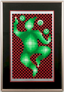 Victor Vasarely Signed Op Art Serigraph, 34/150