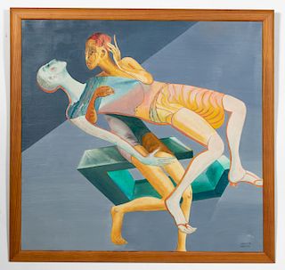 Anna-Stina Ehrenfeldt, 1992 Figural Surrealist Oil