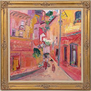 Beatriz Candioti, Colorful "Village Street Scene"