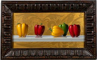 David Hewson "Pepper Symphony #2," Oil on Panel