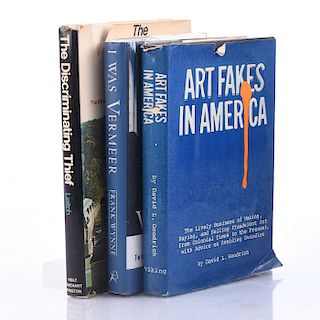 3 HARDCOVER BOOKS ON BUYING, SELLING, FORGED ART