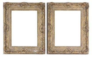 A Pair of Giltwood Frames, Height 25 x width 20 inches (each).