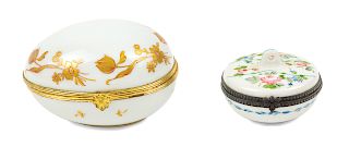 Two Limoges Porcelain Boxes<br>20TH CENTURY<br>on