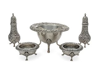 A Collection of Five American Silver Table Articl