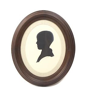 A Silhouette, John Rea Woolley, Height 7 3/4 x width 5 3/4 inches.