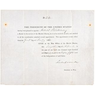 April 6, 1861 SIMON CAMERON Secretary of War Signed 6 Days Prior to Civil War!