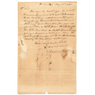1820 ANDREW JACKSON Autograph Letter Signed to John C. Calhoun, Secretary of War