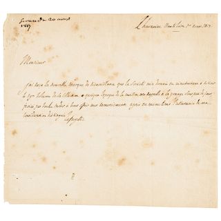 1819 General MARQUIS DE LAFAYETTE Autograph Letter Signed