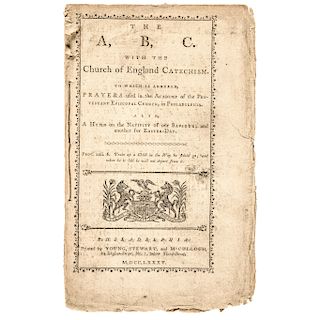 1785 Philadelphia Imprint: The A, B ,C. - With the Church of England Catechism