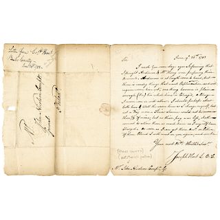 1783 Col. JOSEPH HART Letter Signed to John Nicholson Comptr General Philadelphia