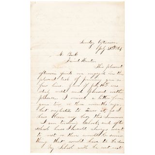 July 1864 Letter Mentions Abraham Lincoln good Lincoln times and Bad Soldiers