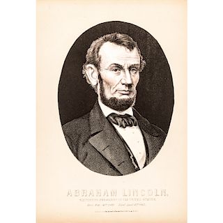 c. 1865 Hand-Colored Engraving of Abraham Lincoln, by Kimmel and Forster, NY