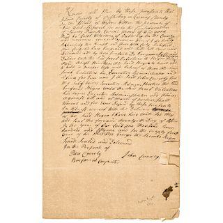 1751 Colonial New York Bill of Sale For a Slave: A Negro felo named Jack...